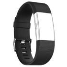Bracelet - AVIZAR - FitBit Charge 2 - Silicone Texturé - Boucle Ardillon - 205mm Noir