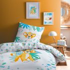 LE ROI LION Parure de lit enfant 100% Coton - DISNEY THE LION KING SIMBA - Blanc - 140x200+63x63cm