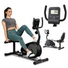 HS HOP-SPORT Vélo d’appartement semi-allongé, Roue d'inertie 9,5 kg, Hop-Sport HS-040L Root, 8 Niveaux de résistance magnétique, Max. 120 kg