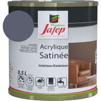 Peinture acrylique satinée gris ardoise Jafep  0,5l