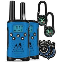 Talkie-walkie - Flyweight Kingen - kit 8-pièces :  boussole + badge d'agent - Bleu