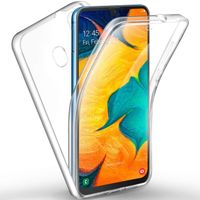 Coque Samsung Galaxy A30 Avant + Arrière 360 Protection Intégrale Transparent Silicone Gel Souple Etui Tactile Housse Antichoc
