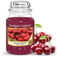 YANKEE CANDLE BLACK CHERRY SCENTED LARGE JAR 22 oz / 623 g