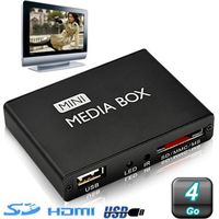 Mini Boitier Passerelle Multimédia Lecteur 1080P HDMI Téléviseur HD Tv 4Go Noir Plastique YONIS
