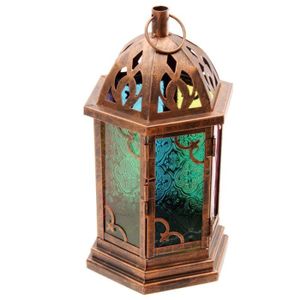 Klass Home Collection Lot de 4 Mini lanternes marocaines Style Vintage Turc int/érieur de Jardin /à Suspendre en Verre