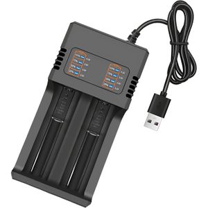 2X L 3.7V 2800mAh 16340 Batterie Lithium-Ion Rechargeable