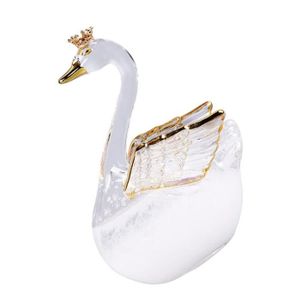 Baromètre Forme Prévisionniste Météo Swan Crystal Desktop Decor Accueil Stations Météo pour Bureau Anniversaire Saint-Valentin BTOPER Tempête en verre Météo Predictor Swan 