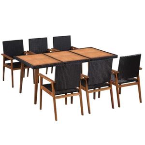 Salle A Manger En Resine Tressee Achat Vente Pas Cher