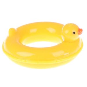 BOUÉE - BRASSARD Anneau de bain de canard jaune l'inventaire pour décor de maison de courses de beurre, maison de vie, 1:6, 4.