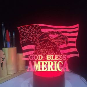 VEILLEUSE BÉBÉ Veilleuse enfant drapeau américain LED 16 couleurs rechargeable USB