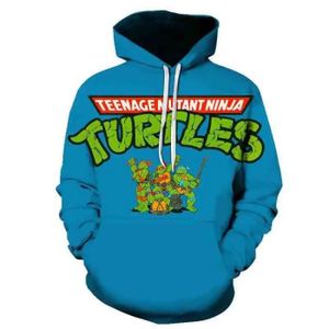 FIGURINE - PERSONNAGE TMNT-5 - M - TMNT-Sweat à capuche Teenage Mutant Ninja Turtles, Impression numérique 3D, Dessin animé, Vêteme
