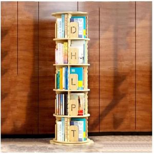 Étagère À Livres Porte-revues Enfants Étagère,Rotation À 360 Degrés Bibliothèque Support De Stockage,Bois Rack De Livres Polyvalente Étage Rack d/'angle pour Home Office