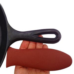 Hot Pan Poignée Couvercle Fonte Poêle Silicone Porte-accessoires de cuisine