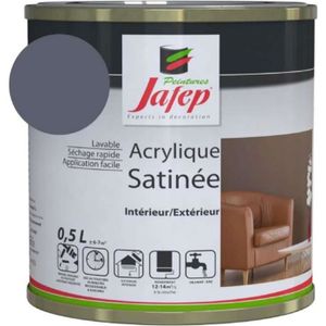 PEINTURE - VERNIS Peinture acrylique satinée gris ardoise Jafep  0,5