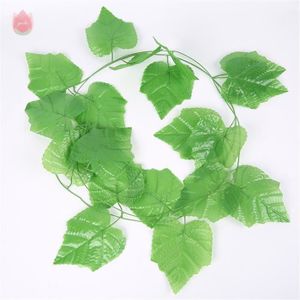 FLEUR ARTIFICIELLE Objets décoratifs,lierre artificiel plante artificielle Guirlande de feuilles de vigne verte en soie,1 pièce- 2.2M Creeper vine 3