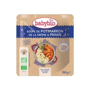 PLATS CUISINÉS Soupe pour bébé - BABYBIO - Bonne Nuit Potimarron Panais - Bio - 190g
