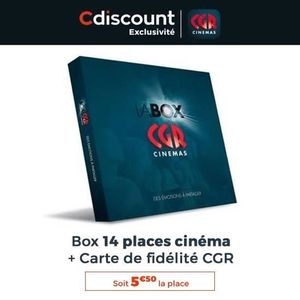 Box 14 places de cinéma CGR - Valables dans l'ensemble des cinémas du réseau