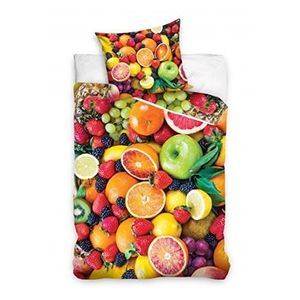 HOUSSE DE COUETTE ET TAIES Housse de Couette Fruit coloré 160 x 200 cm