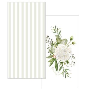 SERVIETTE JETABLE 16 serviettes en papier - 2 motifs - Floral White