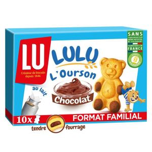 MARBRE & BROWNIE LOT DE 6 - LU - LuLu L'Ourson Chocolat Gâteaux fourrés - boîte de 10 sachets - 300 g
