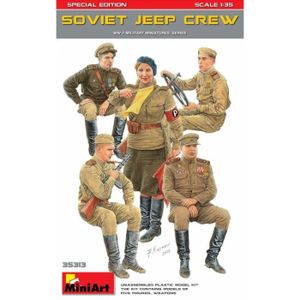 FIGURINE - PERSONNAGE Figurine Mignature Soviet Jeep Crew Special Editio