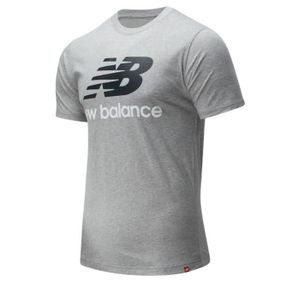 T-SHIRT New Balance T-Shirt Uomo Essentials Stacked Logo Grigia MT01575AG