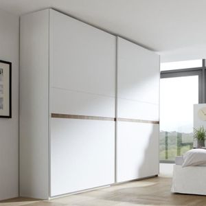 Armoire 2 Portes Coulissantes Blanc Achat Vente Pas Cher