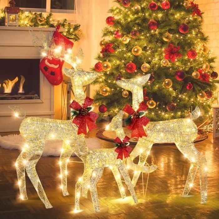 Père Noël Lumineux LED 51H cm - décoration de Noël LED - décoration  Lumineuse de Noël - 30 LEDs 3 Clignotantes - Blanc Froid - Cdiscount Maison