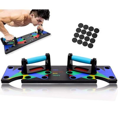 ALPHASKIN Planche de pompes de qualité supérieure I Concept amélioré 2023 I Poignées d'appui Homeworkout I Barre push up 9 en 1 I Home Gym I Équipement de fitness pour la maison