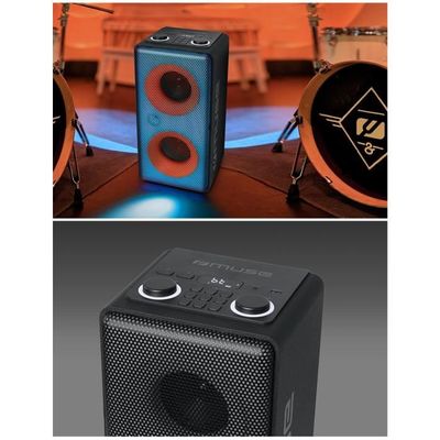 Muse M-1020 KDB BT Enceinte Colonne Bluetooth avec Microphone, AUX-in, MIC Jack Bleu