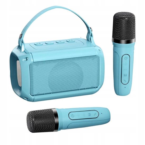 Kit Karaoké Enfants 2 Microphones Bluetooth - Enceinte Portable, Effets Voix, LED, Pour 3-12 Ans