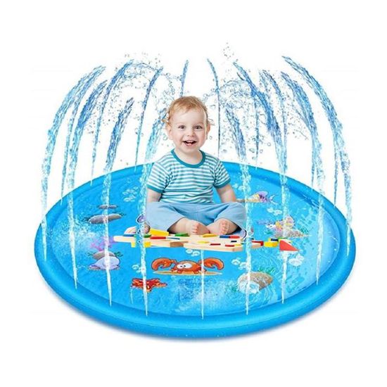 Tapis D’eau Splash ∅170 Cm Pour Enfants – Jeu De Pulvérisation En PVC – été Extérieur, Jardin, Piscine Pour Enfants Et Chiens