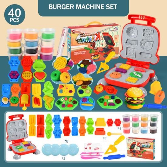Jouet de Cuisine Enfant Plastique 40Pcs Kit de Jouet Ustensiles