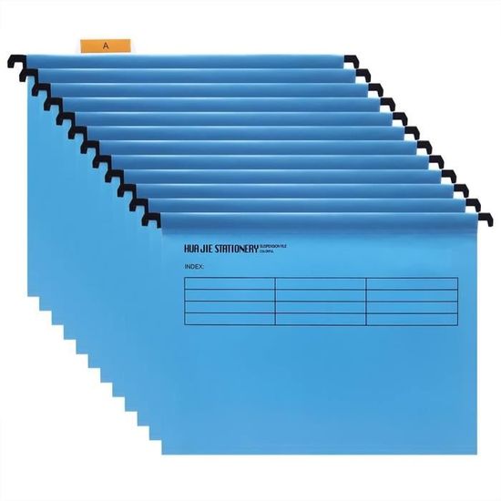 Dossiers Suspendus A4 Polypropylène - Lot De 20 Avec Onglets, Couleurs Assorties
