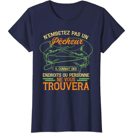 T-shirt Humour Pêche - Blagues De Pêcheur "Maître Appâteur" - Coton, Manches Courtes - Neuf