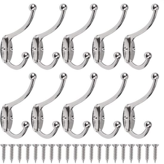 5 Patères Murales Vintage En Bronze - Crochets Porte-manteau Avec Vis Pour Décoration