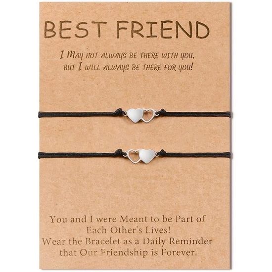Bracelet d'amitié - amis - BFF - 2 pièces - rouge / bleu - relation -  meilleurs amis