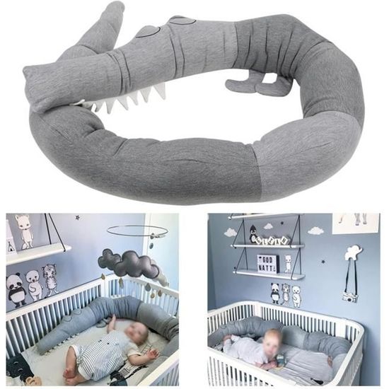Drfeify tour de lit de bébé Literie pour bébé Oreiller pare-chocs Protecteur de lit pour bébé Décoration de lit pour enfants