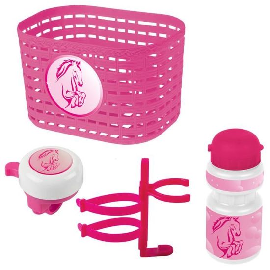 Kit accessoires v lo enfant rose CYCLINGCOLORS panier