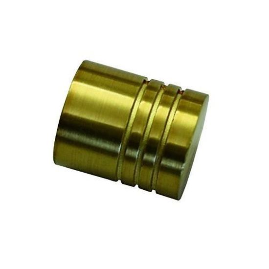 Kit tringle rideaux Laiton Verni 250cm 20mm Capuchon - Mur - Boulet