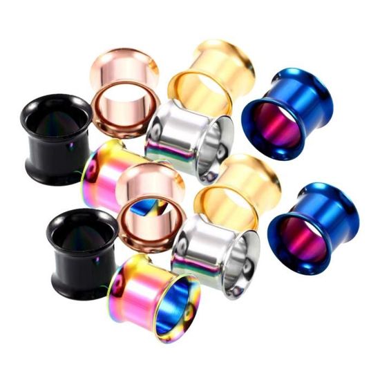 Écarteurs D'oreille (tunnels) En Acier Inoxydable - Paire - Tailles De 6mm à 25mm - Sans Nickel - Pour Stretching