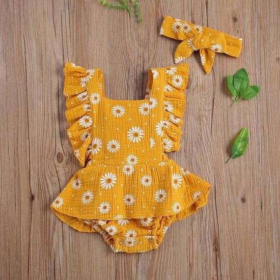 Barboteuse Fille Carter's 18 Mois - Motif Oiseaux Et Fleurs, été, 100% Coton, Neuve