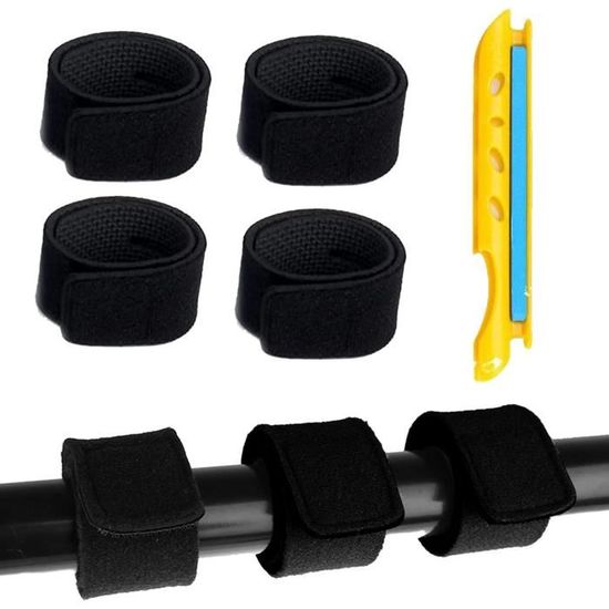 Sangles élastiques Réglables TYFGRT 7 Attaches De Canne À Pêche Et 7 Capuchons De Canne À Accessoires Pêche