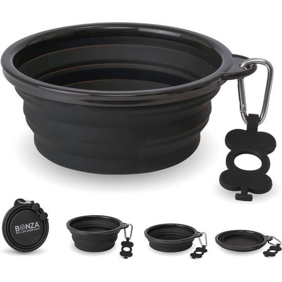 Gamelle Double Pliable Pour Chien - Eau Et Nourriture, Idéale Randonnée, Camping, Voyage - 2