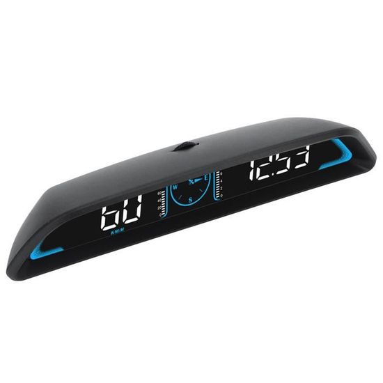 Compteur De Vitesse GPS HUD Pour Voiture - Affichage Tête Haute Lumière Verte - Alarme Vitesse Et Fatigue - Plug & Play Universel