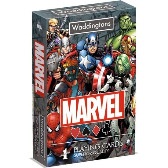Jeu de 54 cartes Marvel - WADDINGTONS - Avengers - Pour adultes et enfants dès 3 ans