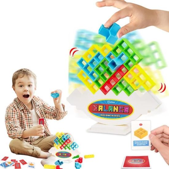 Jeu D'Équilibre Tetra Tower 48 PCS WuGU - Blocs Construction Montessori Éducatif