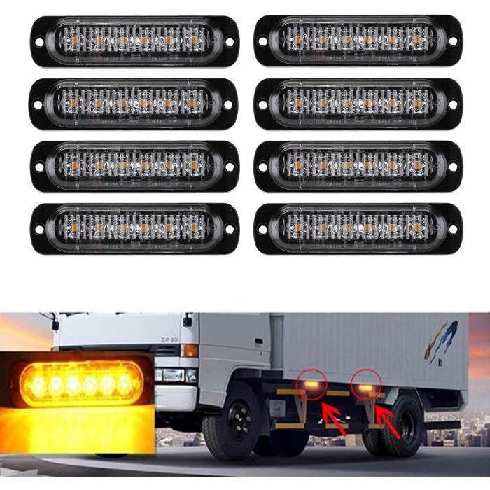 Barre De Toit Gyrophare LED 40 Led 55 Cm – Orange Avertisseur Stroboscopique 12/24V