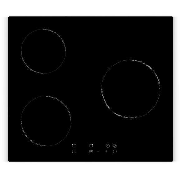 AMSTA - AMPI3Z5000 - Plaque induction - 3 foyers - 60 cm - 4800 watts - Commandes sensitives - Noir
