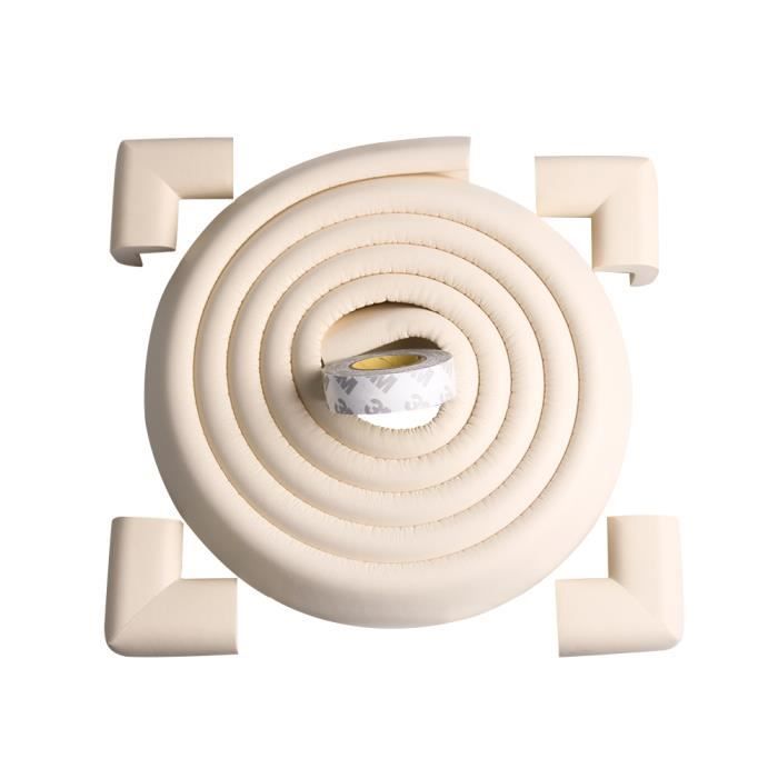 Bande Protection Rebord Coin Table Meuble Pare-chocs Sécurité Bébé Enfant Type L Tritina -BLANC